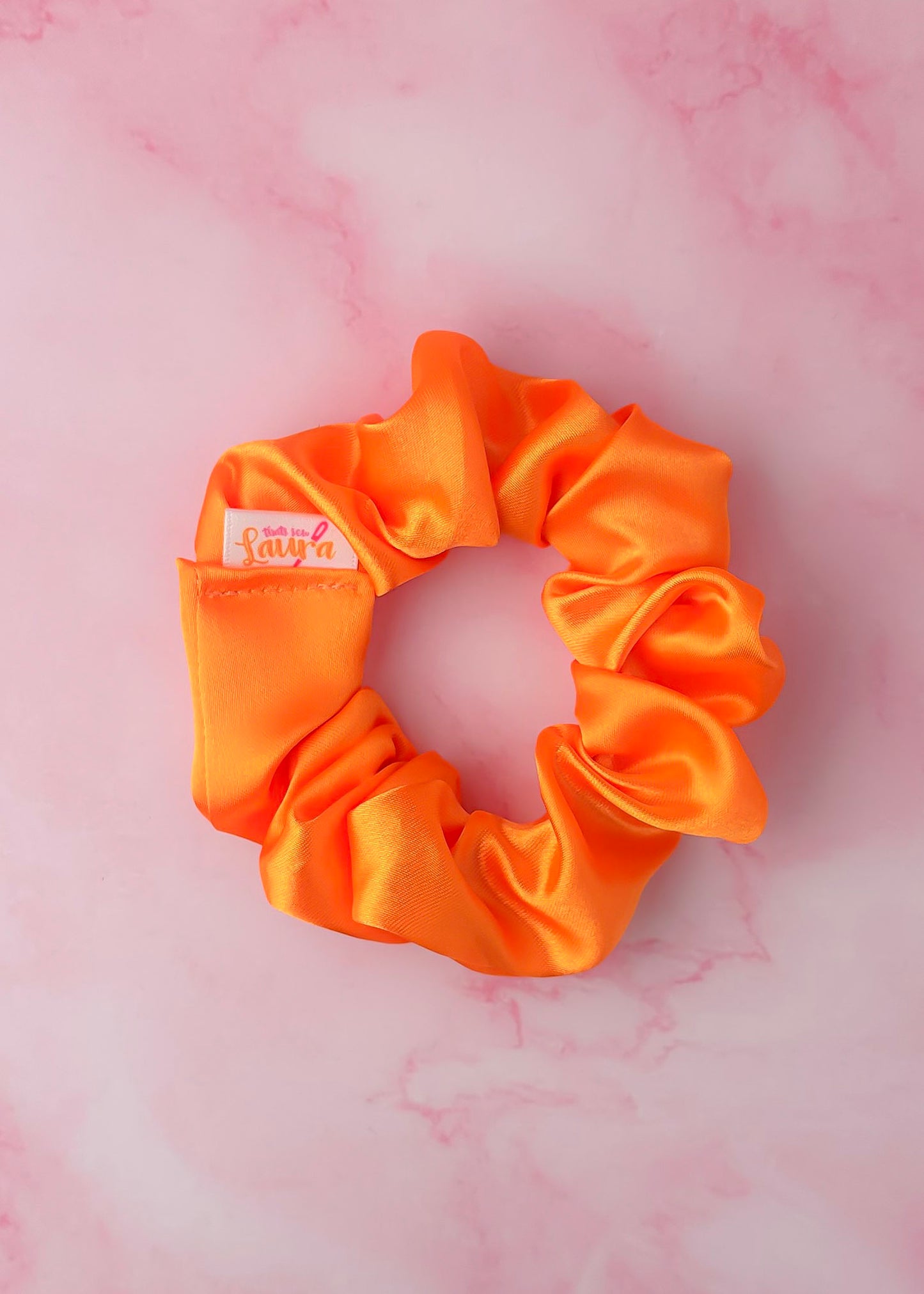 Pumpkin - Orange satin classic scrunchie