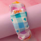 Elsie - Pastel coloured checkered heart gingham wide scrunchie