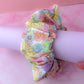 Flower Power - retro coloured XL Scrunchie