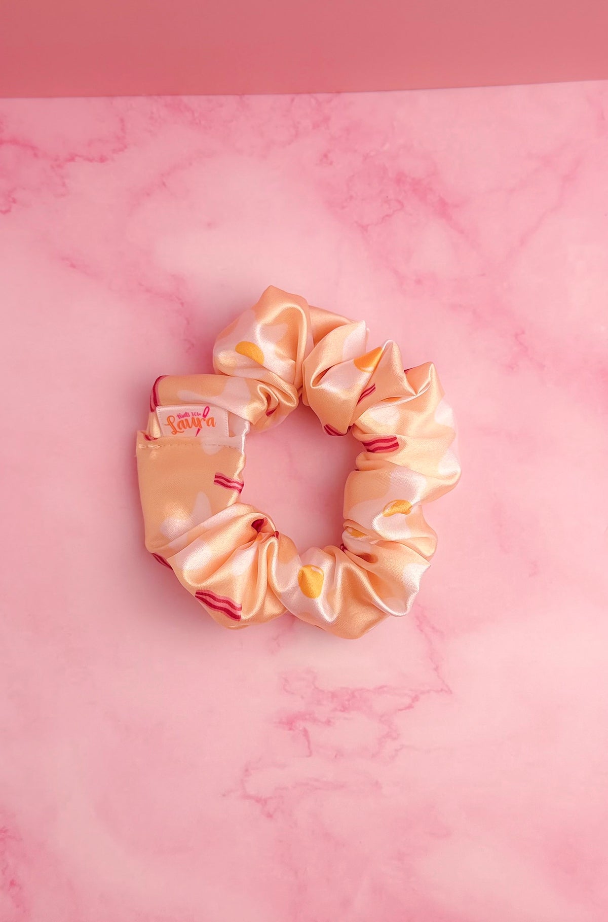 Eggs and Bacon -  EXCLUSIVE print breakfast food themed classic scrunchie