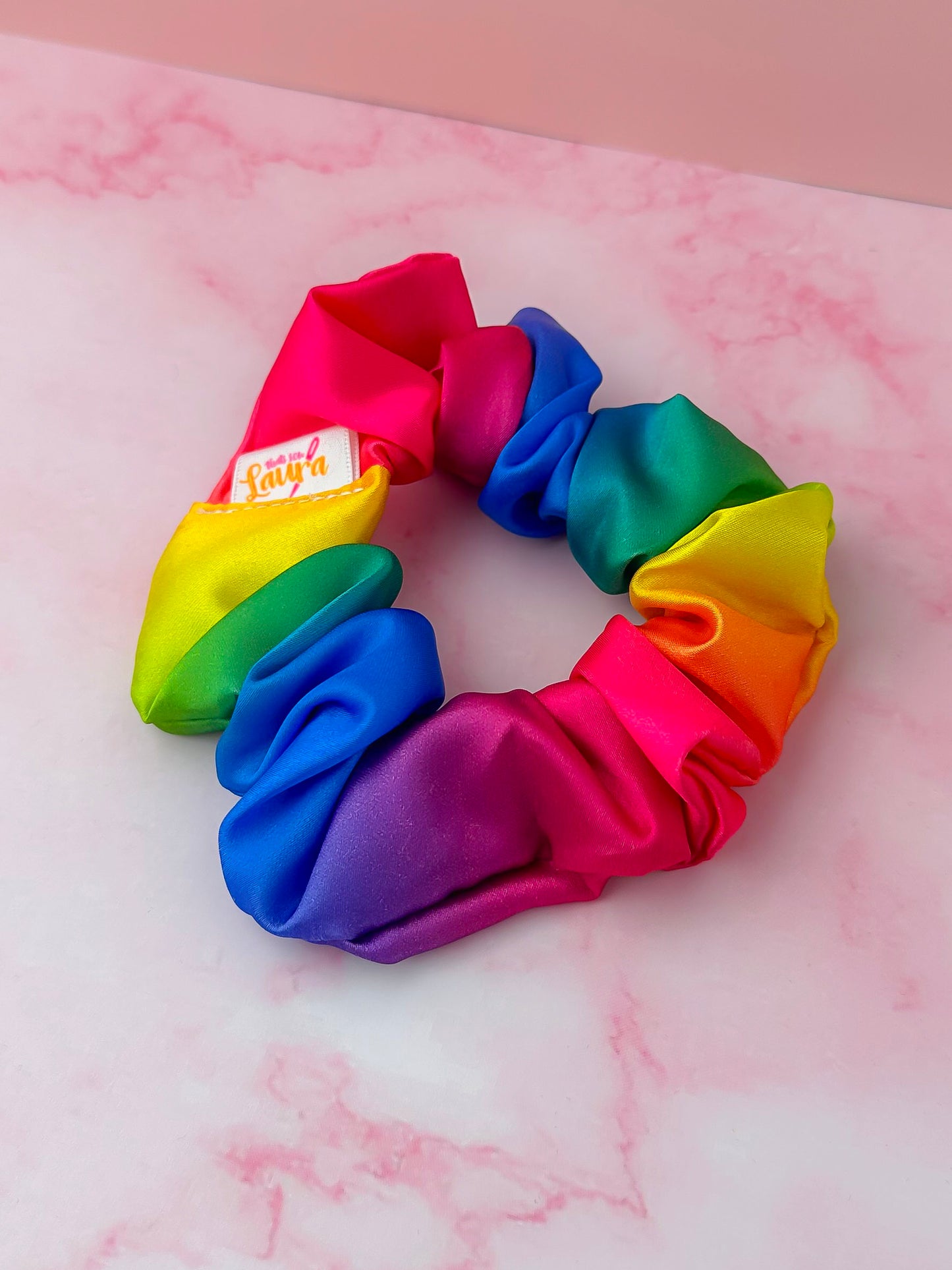 Rainbow - Rainbow Satin classic scrunchie