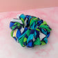 Diane - Blue and Green Abstract print XL Scrunchie
