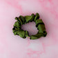 Olive - Olive Green satin wide scrunchie