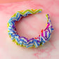 Zig Zag - Multicoloured zigzag print Scrunchie Headband