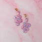 Day Drive snakes - Pink Resin Earrings