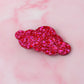 Princess - Pink Mix Glitter Cloud shaped Resin Hair Clip