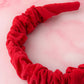 Holly - Red Needlecord Scrunchie Headband