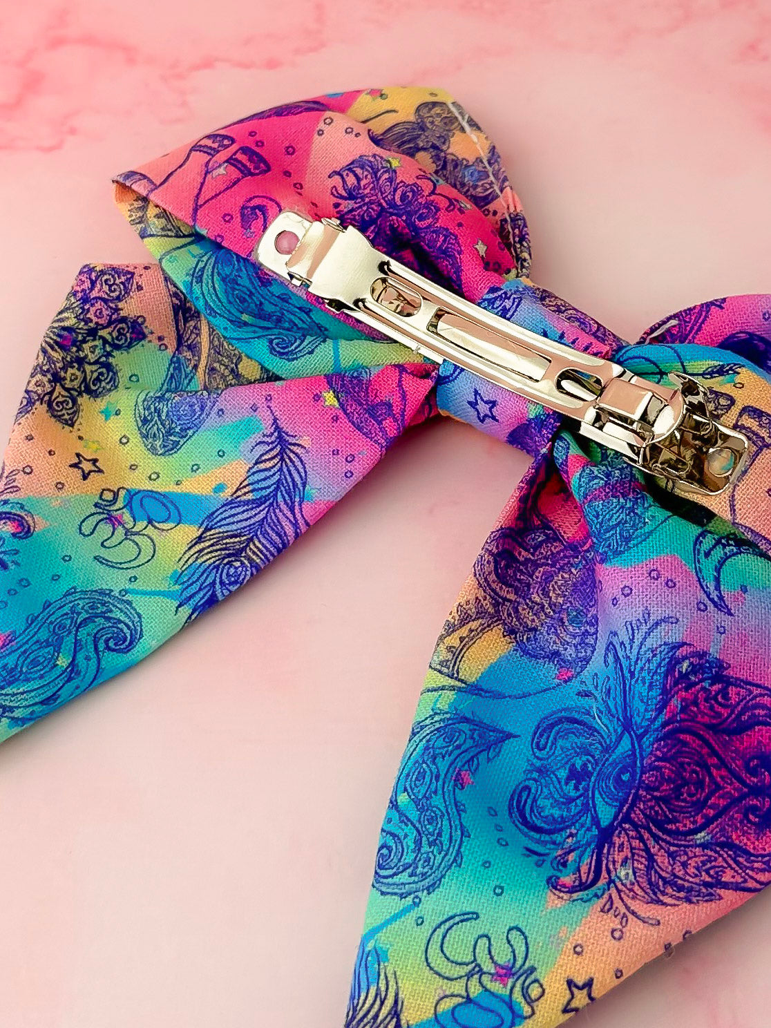 Chakra - Blue and purple spiritual print classic Hair Bow