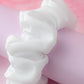 Snow -  White calico wide scrunchie
