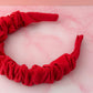 Holly - Red Needlecord Scrunchie Headband