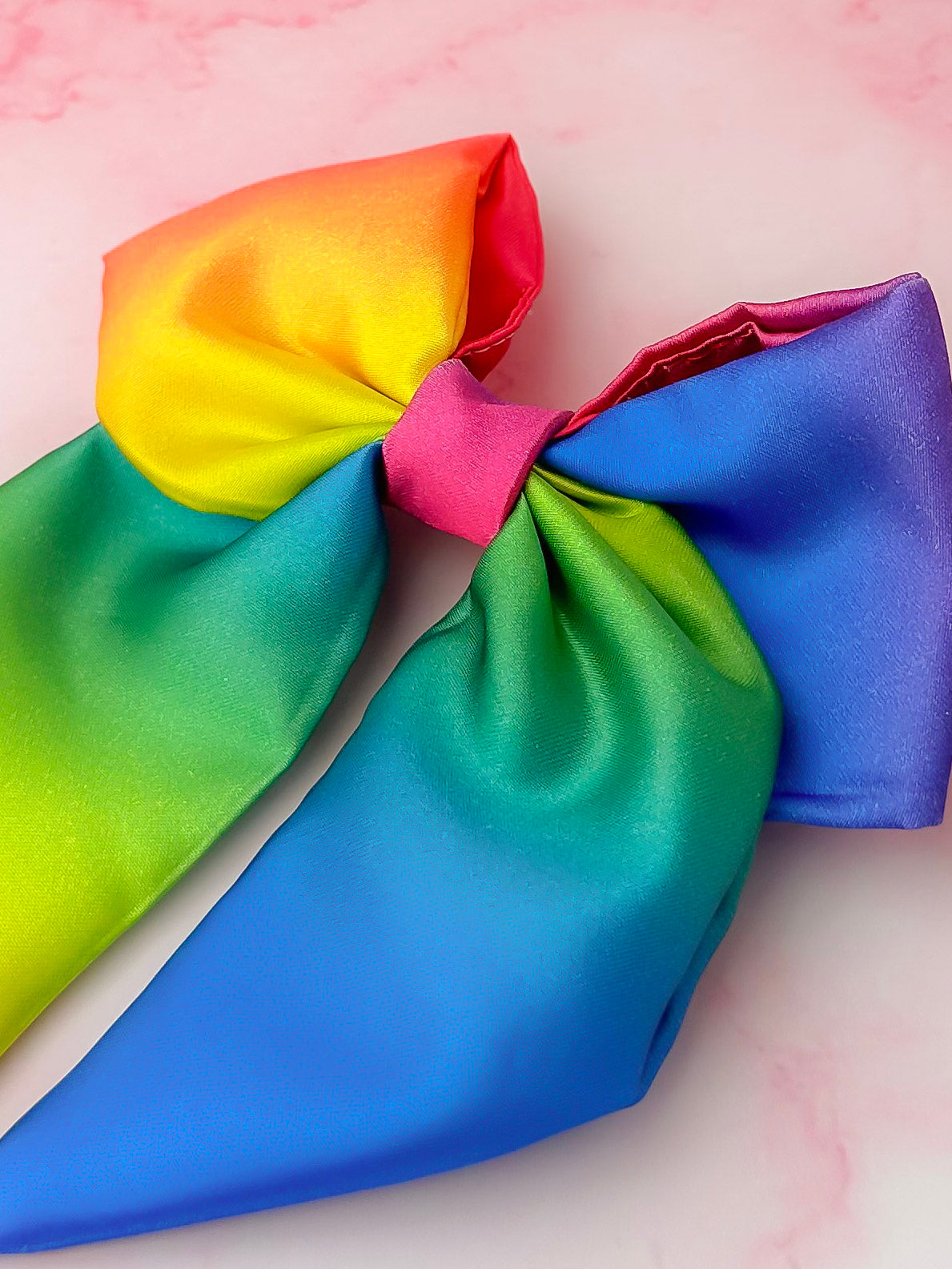 Rainbow - Rainbow Satin classic Hair Bow