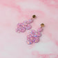 Day Drive snakes - Pink Resin Earrings