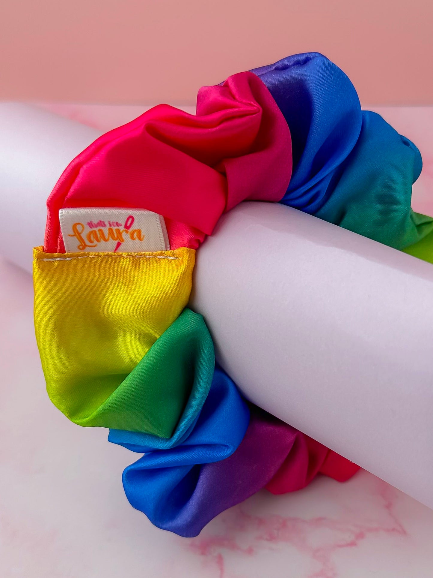 Rainbow - Rainbow Satin classic scrunchie