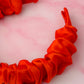 Bonfire - Reddish Orange Satin Scrunchie Headband