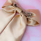 Golden - Gold Satin long Hair Bow