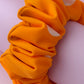 Molly - Orange and white polka dot gym & swim wide scrunchie