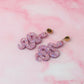 Petal snakes - Pink & lilac Resin Earrings