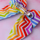 Zig Zag - multicolour zigzag print classic Hair Bow
