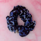 Lisa - Blue and black leopard XL Scrunchie