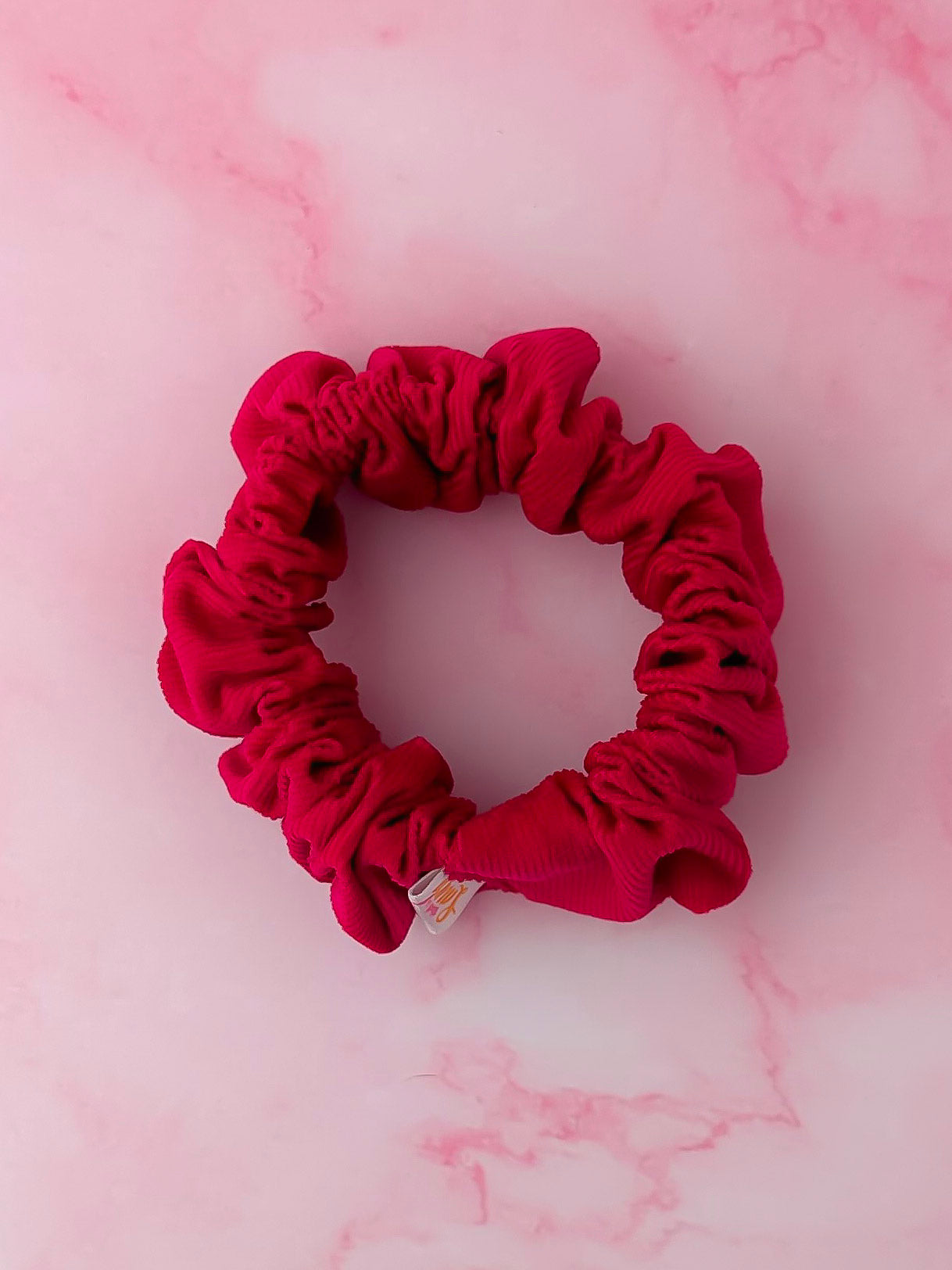 Cherri - Red Needlecord classic scrunchie