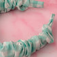 Pheobe - mint gingham print Scrunchie Headband