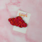 Scorpio - Pink & orange Mix Glitter Cloud shaped Resin Hair Clip