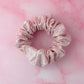 Josie - Light Pink glitter dance fabric wide scrunchie