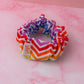 Zig Zag - multicolour Zigzag print wide scrunchie