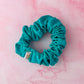 Cyan - Teal gym & swim wide scrunchie