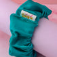 Cyan - Teal gym & swim wide scrunchie
