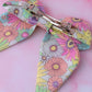 Flower Power - retro floral print classic Hair Bow