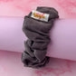 Grace - Grey Needlecord classic scrunchie