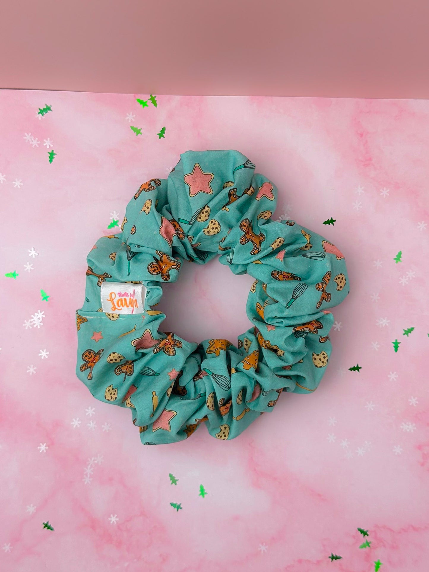 Festive Baking XL Scrunchie | Handmade Hair Accessories UK