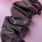 Grace - Grey Needlecord classic scrunchie