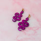 Rosa snakes - Pink Resin Earrings