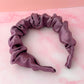 Mauve - Mauve Satin Scrunchie Headband