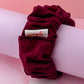 Victoria - Burgundy Needlecord classic scrunchie