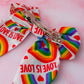 Love is Love - Pride rainbow print classic Hair Bow