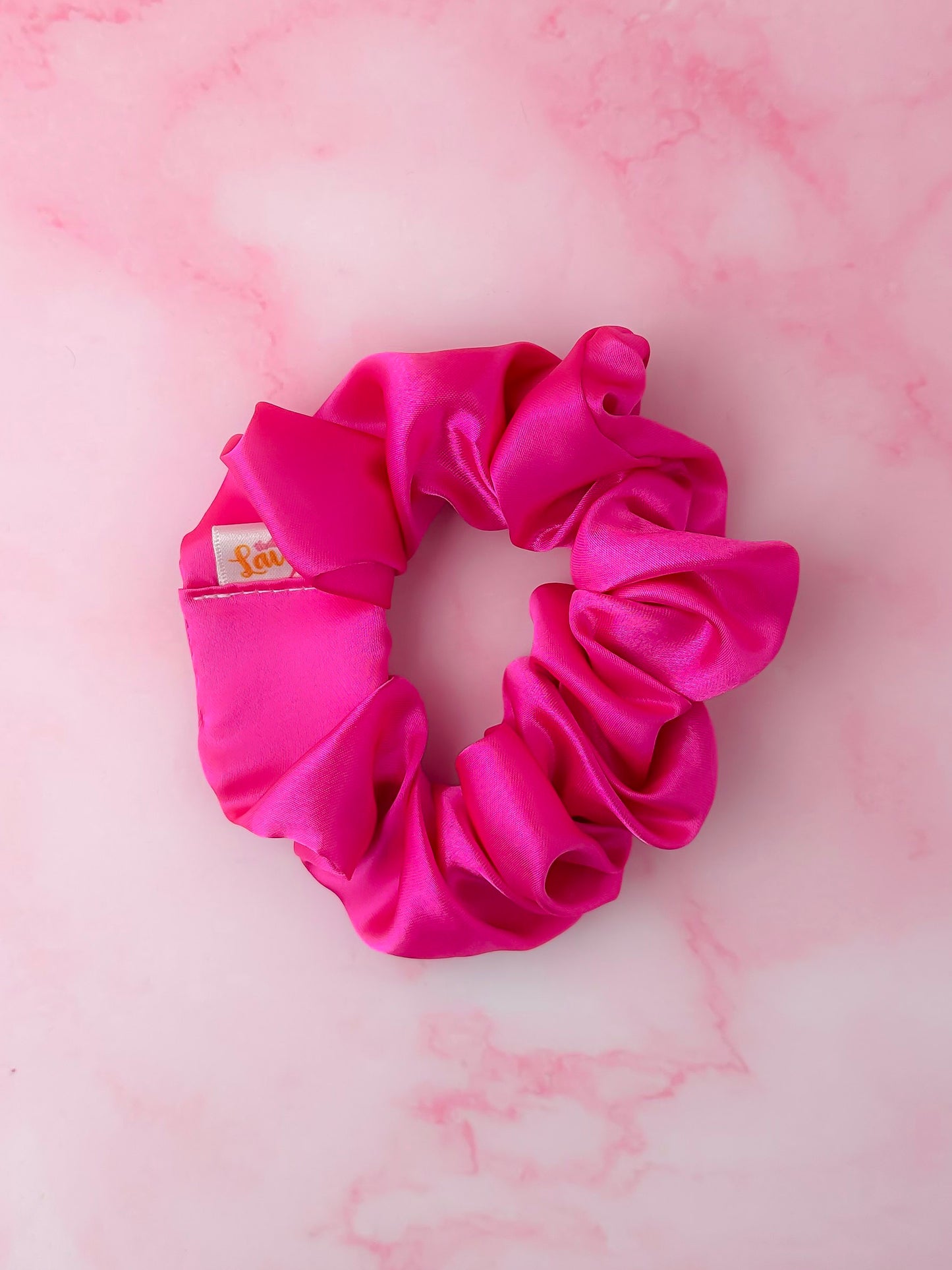 Pretty In Pink - Pink Satin classic scrunchie