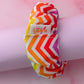 Zig Zag - multicolour Zigzag print wide scrunchie