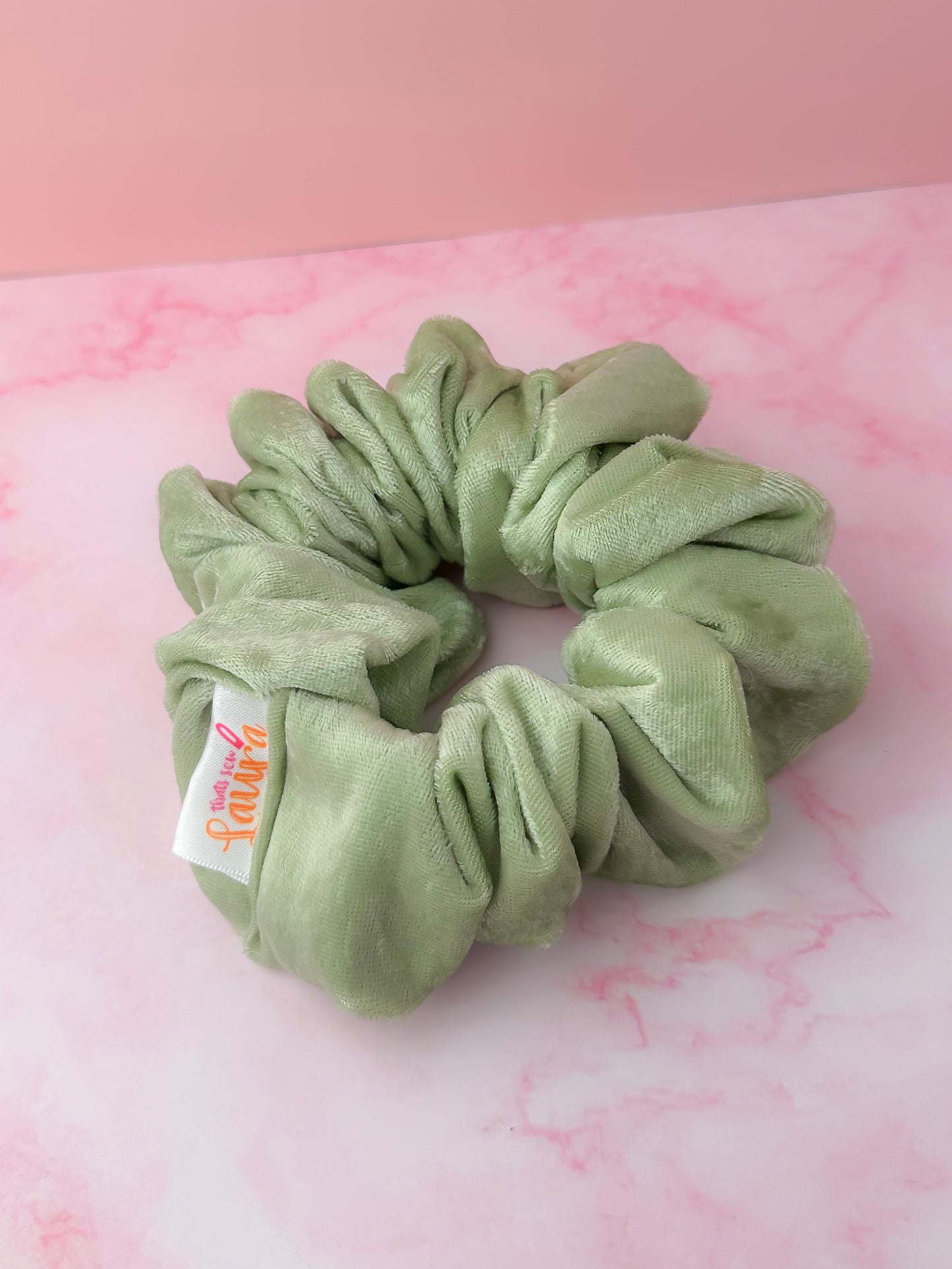 Meadow - Pale Green velvet XL Scrunchie