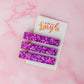 Ursula - Purple Glitter Trio of Resin Hair Clips