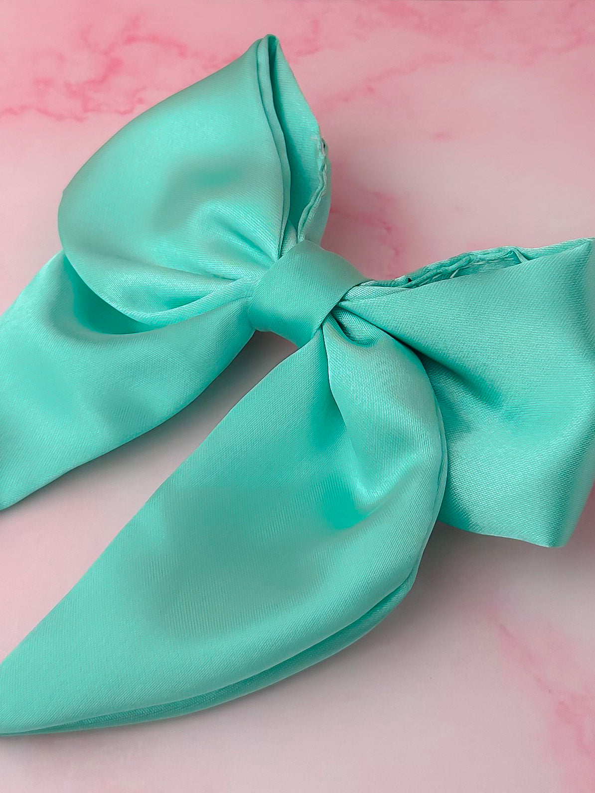Mint - Mint Satin classic Hair Bow