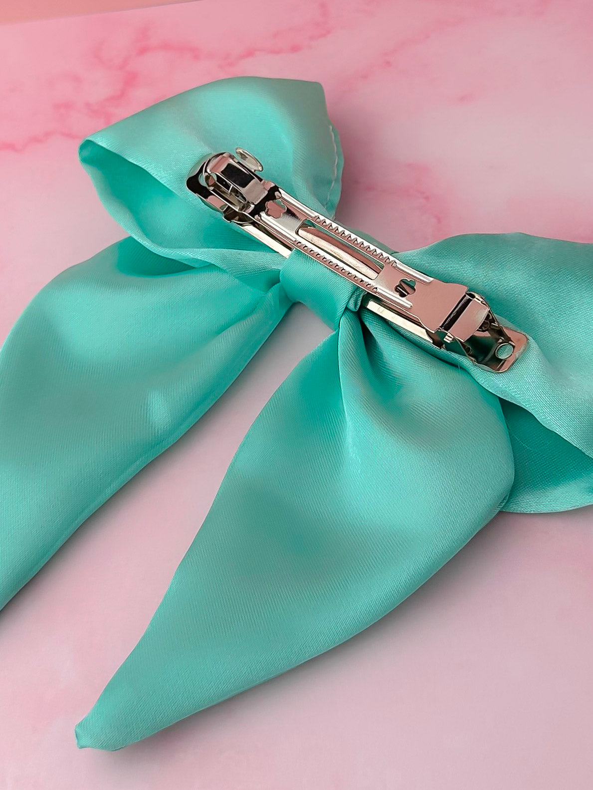 Mint - Mint Satin classic Hair Bow