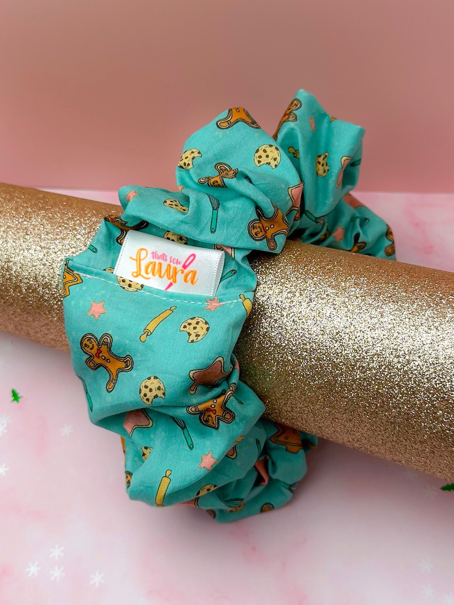 Festive Baking XL Scrunchie | Handmade Hair Accessories UK