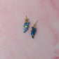 Mystical Moon lightning bolts - Blue, purple & gold glitter Resin Earrings