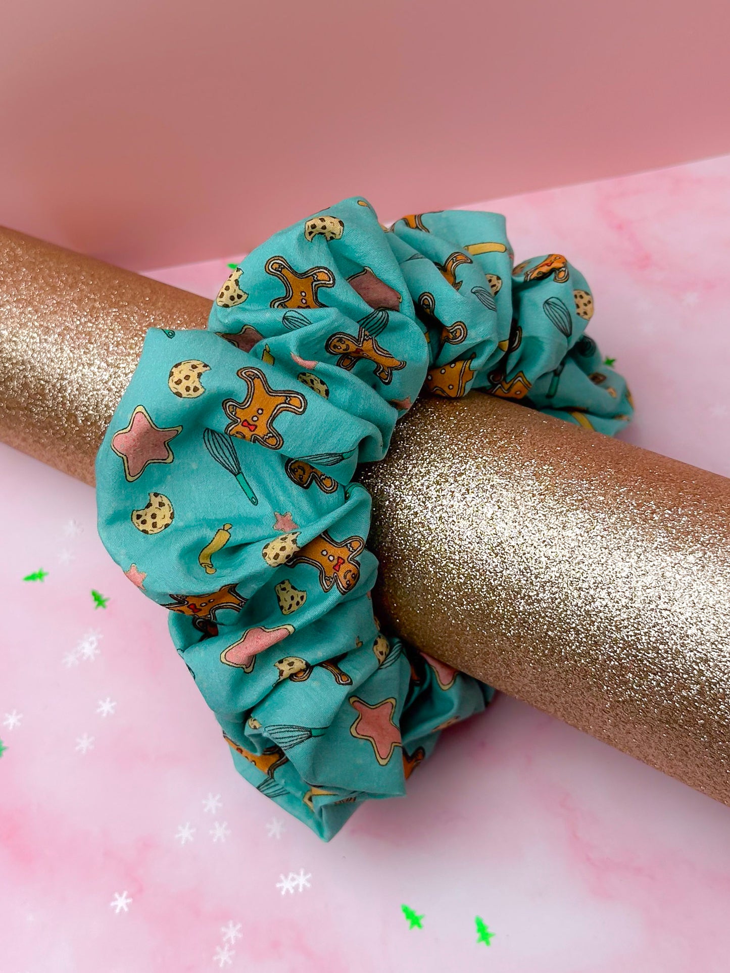 Festive Baking XL Scrunchie | Handmade Hair Accessories UK