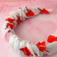Amore - heart print Scrunchie Headband
