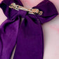Violet - Purple Needlecord long Hair Bow