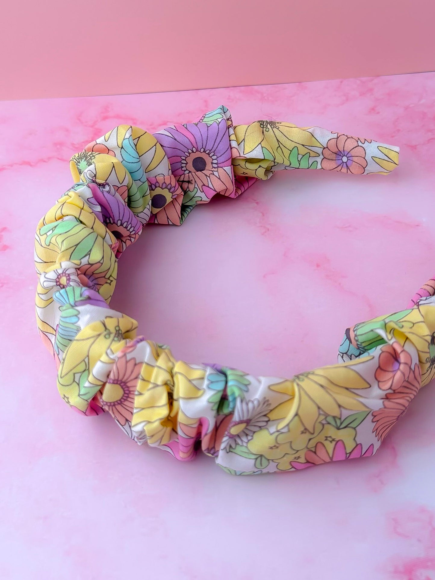 Flower Power - Floral Scrunchie Headband